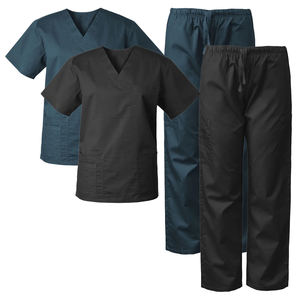 Vestidos de enfermera para mujer con bolsillos, informal, de manga corta, uniforme de enfermera para mujer, ropa de trabajo profesional - Product Image 3