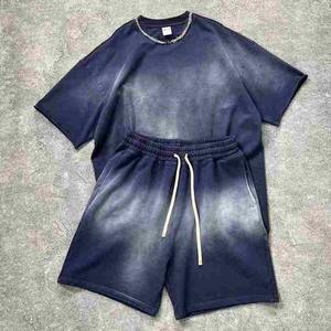 Ensemble de shorts pour hommes, style formel, deux pièces, en coton 100% respirant, anti-plis, délavé à l'acide, avec logo personnalisé, qualité supérieure, vente en gros, UV HARK - Product Image 3