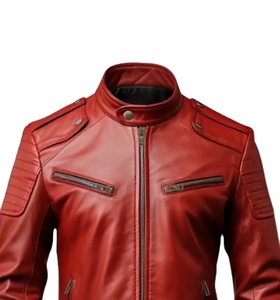 Chaqueta de cuero de motorista de estilo clásico de Esprit, diseñador informal de alta calidad, cuero genuino, forro transpirable de invierno, piel impermeable - Product Image 2
