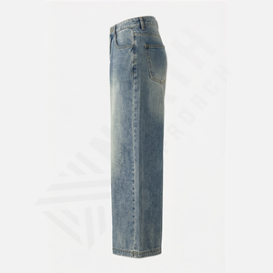 Custom Wholesale High Quality Autumn/Spring Denim <b>Shorts</b> <b>Men's</b> Straight Jeans <b>with</b> Zippers OEM Service Bulk Supplier New - Product Image 3