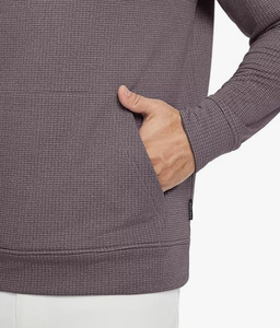 Sweat à capuche de golf athlétique pour homme, hiver, chaud, léger, polaire, poche kangourou, taille XXS, texture quadrillée, uni - Product Image 5