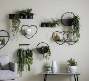 Jardinières suspendues rondes en métal, décoration rustique en métal pour la maison, parfaites pour le balcon et la décoration intérieure - Product Image 3