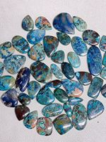 Cabochon de pierres précieuses Shattukite de qualité AAA pierre de Shattuckite en agate verte naturelle de haute qualité pour bijoux faits à la main pierres précieuses en vrac