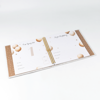 Journal de souvenirs de la première année de bébé avec logo personnalisé, couverture rigide, cadeau idéal pour les nouvelles mamans - Livre de journal de naissance imprimé