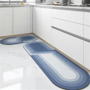 Tapis de cuisine sur mesure, résistant, lavable, en polyester absorbant, avec dos antidérapant en caoutchouc, tapis long tissé en PU - Product Image 5