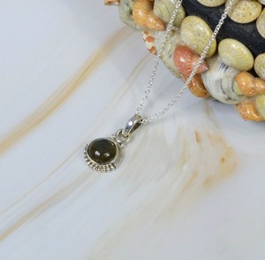 Labradorite 925 เงินสเตอร์ลิงอัญมณีจี้ W/หรือ W/o โซ่ทรงกลมจี้ Handmade เครื่องประดับของขวัญสําหรับหญิง - Product Image 2