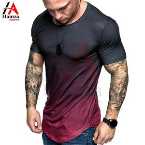 เสื้อยืดไล่ระดับสีทันสมัยของผู้ชายเสื้อ100% ผ้าฝ้ายแขนสั้นทรงหลวมระบายอากาศเป็นมิตรกับสิ่งแวดล้อม - Product Image 2