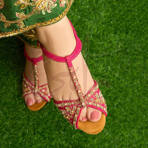 Nuevo Producto en Oferta, Sandalias de Tacón Alto con Parte Superior de Terciopelo Antideslizante Estampado, Calzado Casual para Mujer, Alta Calidad, Venta en Línea - Product Image 3