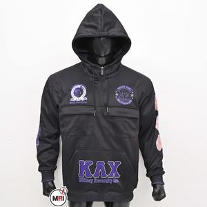 Pull à capuche déchiré respirant vintage de luxe pour hommes OEM de haute qualité avec string imprimé personnalisé Streetwear pour l'hiver - Product Image 1