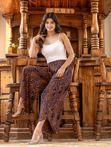 100% rayón verano Casual Pantalón cómodo ecológico Floral pantalla impresa pantalón hecho a mano transpirable motivos étnicos pantalón - Product Image 4