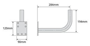 Supporto a parete a forma di L per antenne (Televes 7393) - Product Image 2