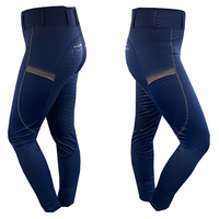 Pantalones de equitación para mujer con presillas para cinturón, botones, tejido transpirable, agarre de silicona, elásticos en cuatro direcciones, tipo jodhpur.