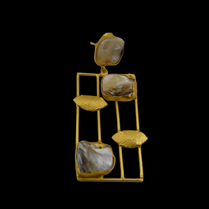 ต่างหูเม็ดเดี่ยวชุบทองทำจากทองเหลืองคุณภาพระดับพรีเมียมเครื่องประดับสำหรับผู้หญิงและผู้หญิง - Product Image 6