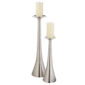 Bougeoir en métal pour la décoration de la maison porte-bougie pour l'éclairage et le jeu porte-bougie décoratif élégant finition antique - Product Image 4