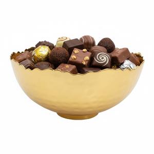 Bol décoratif de qualité supérieure avec pied doré, plat de service élégant en métal, décoration de table, bol à chocolat, fournisseur en gros - Product Image 2