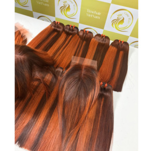 Nouveau Hot Frontal HD Lace Extensions de Bonestraight à la mode brut vietnamien cheveux humains 1B couleur plat trame faisceaux fermetures - Product Image 1