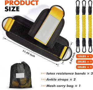 Leather Door Frame Foot Pedal Professional Protection Breathable Adjustable Unisex Ankle Straps for <b>Cable</b> Machines Training - Product Image 2