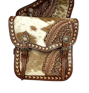 Sac de selle de saut équestre en cuir véritable de qualité supérieure outillé à la main vêtements d'équitation western-accessoires de qualité supérieure - Product Image 4