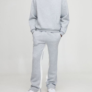 Survêtements à capuche unis personnalisés ensemble sweat à capuche en molleton de coton épais survêtement de sport d'hiver pour hommes - Product Image 2