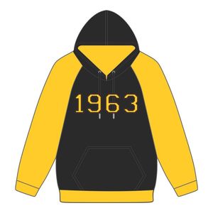 Année de fondation 1963 Iota Phi Theta corps noir or manches raglan pull à capuche grec fraternité vêtements Divine Nine HBCU - Product Image 2