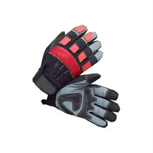 Gants de travail de sécurité anti-choc en cuir de chèvre avec doublure HPPE anti-coupure et dos en caoutchouc pour protection contre les chocs dans les champs pétrolifères - Product Image 1