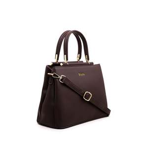 Bolso de mano formal marrón P35967, decoración de borlas, elegante bolso informal con forro de cuero genuino, dos correas, bolso de moda ODM - Product Image 2