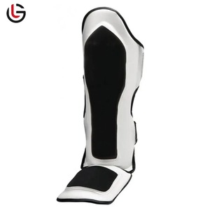 สนับแข้งสำหรับผู้ชาย, ที่ป้องกันขาหนังพียูของแท้สายคู่สวมใส่สบาย - Product Image 2