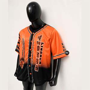 Haute Couture ชุดเบสบอลกระดุมปักลายไล่ระดับสีสำหรับทีมสโมสรกีฬา - Product Image 5