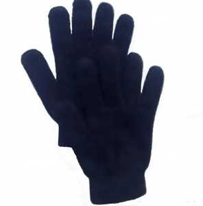 Gants en tricot acrylique unisexes pour hommes à bas prix Gants noirs personnalisables en vrac Gants d'hiver doux Micro-Touch - Product Image 3