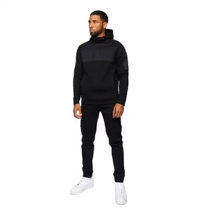 Tracksuit <b>Men</b> Fashion Hoodies <b>Men</b> Suits Custom Logo Sets Sweatshirt Sweatpants Spring Autumn Fleece Hooded <b>Pullover</b> 2 Pieces Set - Product Image 1