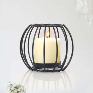Geometric Design Hollow Out Candle Holder Lantern For Festival Christmas Wedding Anniversary Indoor Home Decor