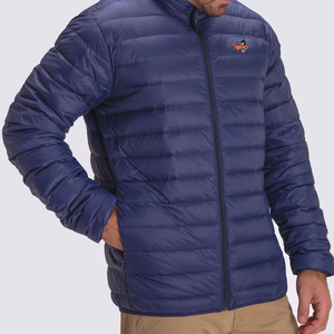 Chaqueta de Plumón de Lana para Hombre, Cuello Alto, Estilo Informal, Abrigo de Invierno con Bloques de Color, Capucha, Transpirable, Estilo Urbano - Product Image 3