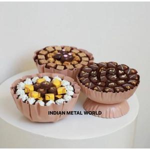 Cuenco de chocolate clásico con soporte de resina, cuenco de postre dulce, cuenco de chocolate decorativo de forma redonda - Product Image 6