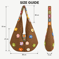 Sacs fourre-tout en tricot robustes, design personnalisé avec doubles poignées, commandes en gros bienvenues, stock disponible, expédition rapide