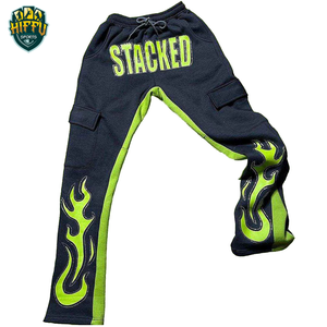 Pantalones largos de nueva moda para hombre 3D para estampado de farol acampanado pantalones de chándal de lana personalizados ropa de calle transpirable diseño tela de lona informal - Product Image 2