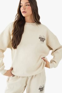 Sudadera de gran tamaño con logotipo personalizado para mujer, sudadera personalizada de algodón suave con logotipo personalizado, jersey de cuello redondo hecho en Pakistán - Product Image 3