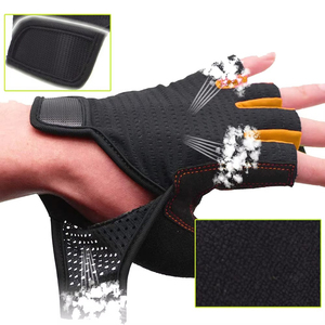Gants de cyclisme demi-doigts personnalisés antidérapants écologiques en gros, polyester haute performance pour le sport et la salle de sport - Product Image 2