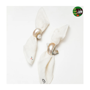 Anneaux de serviette en coquillage, accessoires de table en coquillage naturel, anneaux de serviette en coquille de conque, finition lisse et polie pour les organisateurs d'événements - Product Image 4