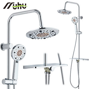 Rust Resistance Stainless Steel Bathroom <strong>Shower</strong> Kit Thermostatic <strong>Rainfall</strong> Adjustable Chrome <strong>Shower</strong> <strong>Head</strong> System <strong>with</strong> <strong>Hose</strong> - Product Image 5