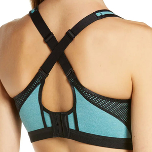 New Arrival High Quality Breathable Simple Women's Sports Bra Front Logo Option Medium Support 100% Polyester for Yoga Fitness - Product Image 2