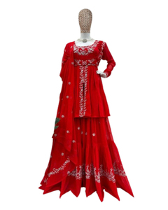 Salwar kameez/sarara/gharara/sharara de style pakistanais vêtements de fête pour travaux lourds - Product Image 1