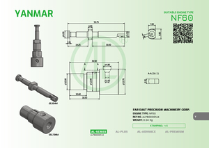 Ensemble de piston et cylindre de pompe à injection diesel pour moteur marin YANMAR NF60 - Product Image 6
