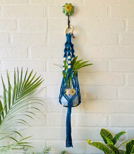 Handmade Mini Boho Macrame Plant Hanger Natural Cotton Rope <b>Hanging</b> <b>Planter</b> Basket for Outdoor & Garden Decor - Product Image 2