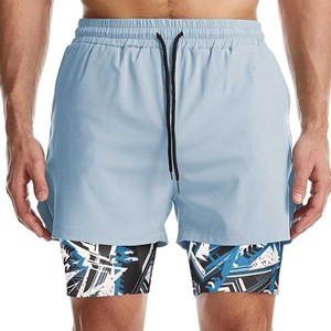Men's Athletic Workout <b>Shorts</b> 5" Lined Quick Dry with Zipper Pockets Running <b>Shorts</b> Gym Fitness <b>Hiking</b> Liner <b>Short</b> - Product Image 3