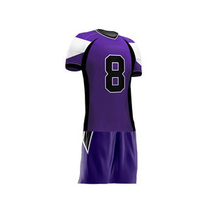 Uniforme de fútbol personalizado de alta calidad conjunto de secado rápido transpirable liso poliéster manga corta precio al por mayor - Product Image 2