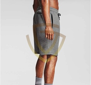Pantalones Cortos Deportivos Casuales Personalizados para Hombre, 100% Algodón, Transpirables, de Secado Rápido, Diseño Sólido, Cierre con Cordón, Cintura Media, Servicio OEM - Product Image 5