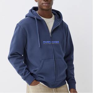 Hot Selling Oversized 100% Cotton <b>Fleece</b> <b>Zip</b> <b>Up</b> <b>Hoodies</b> High Quality Breathable Casual Wear Warm Hip hop <b>Hoodies</b> - Product Image 5