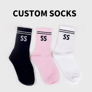 ถุงเท้าผ้าฝ้ายสำหรับผู้ชายและผู้หญิงถุงเท้าผ้าแจ็คการ์ดปักลายออกแบบโลโก้ได้ตามต้องการ - Product Image 6