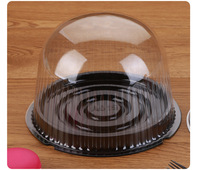 Prix usine rond en plastique PET Moon Cake Boxes Egg-Yellow Puff Container Packaging Box Mini Cake Box