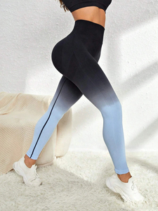 Leggings de yoga pour femmes en gros, effet froncé aux fesses, sans couture, haute élasticité, longueur intégrale, séchage rapide, respirant, Spandex/Polyester - Product Image 3